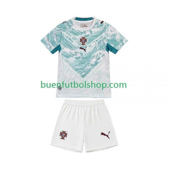 Camiseta de Fútbol Portugal World Cup 2026 Segunda Equipación Manga Corta Niño