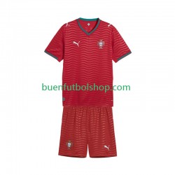 Camiseta de Fútbol Portugal World Cup 2026 Primera Equipación Manga Corta Niño