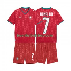 Camiseta de Fútbol Portugal Cristiano Ronaldo 7 World Cup 2026 Primera Equipación Manga Corta Niño