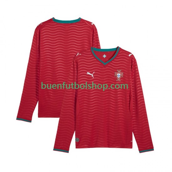 Camiseta de Fútbol Portugal World Cup 2026 Primera Equipación Manga Larga Hombre