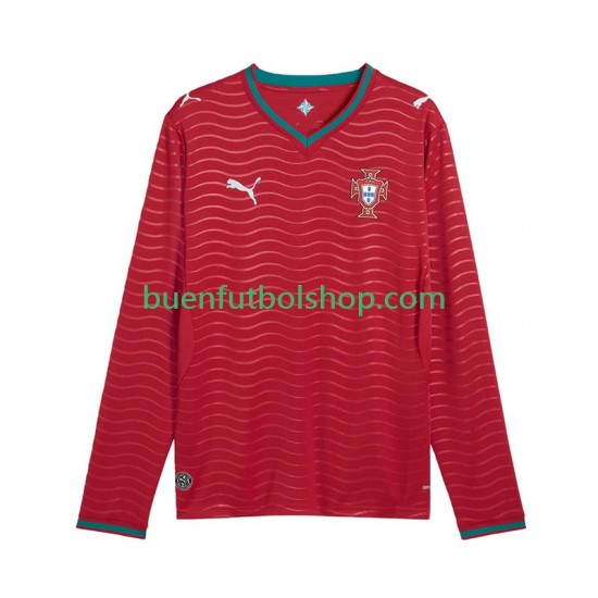 Camiseta de Fútbol Portugal World Cup 2026 Primera Equipación Manga Larga Hombre