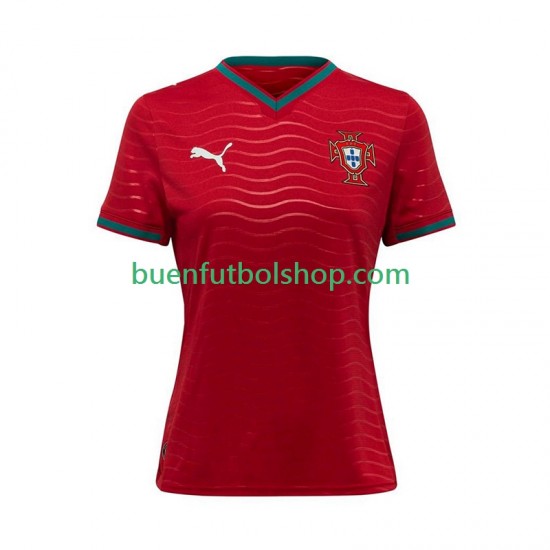 Camiseta de Fútbol Portugal World Cup 2026 Primera Equipación Manga Corta para Mujer