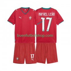 Camiseta de Fútbol Portugal Rafael Leao 17 World Cup 2026 Primera Equipación Manga Corta Niño