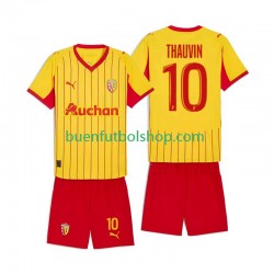 Camiseta de Fútbol RC Lens Florian Thauvin 10 2025-2026 Primera Equipación Manga Corta Niño