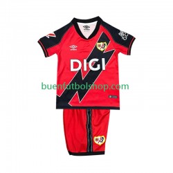Camiseta de Fútbol Rayo Vallecano 2025-2026 Segunda Equipación Manga Corta Niño