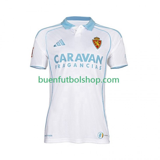 Camiseta de Fútbol Real Zaragoza 2025-2026 Primera Equipación Manga Corta Hombre