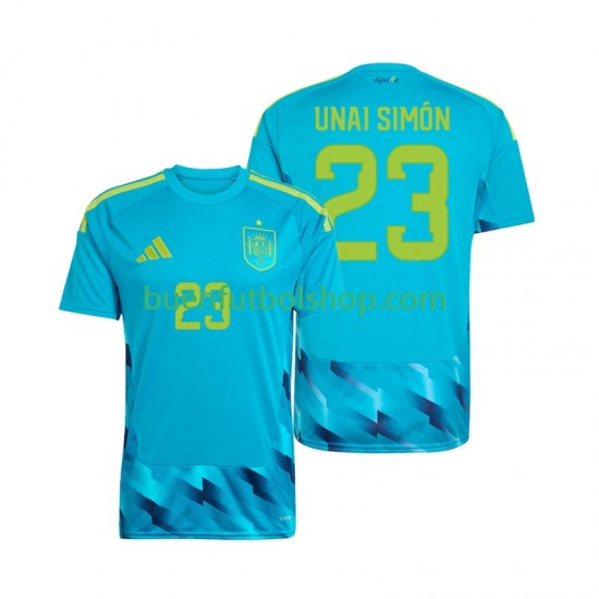 Camiseta de Fútbol España Portero Unai Simon 23 World Cup 2026 Primera Equipación Manga Corta Hombre
