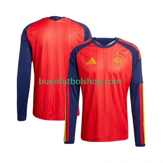 Camiseta de Fútbol España World Cup 2026 Primera Equipación Manga Larga Hombre