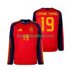 Camiseta de Fútbol España Lamine Yamal 19 World Cup 2026 Primera Equipación Manga Larga Hombre