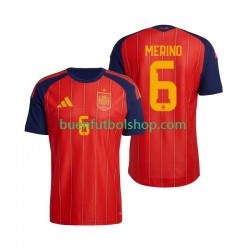 Camiseta de Fútbol España Mikel Merino 6 World Cup 2026 Primera Equipación Manga Corta Hombre