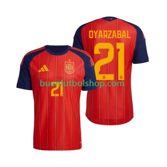 Camiseta de Fútbol España Mikel Oyarzabal 21 World Cup 2026 Primera Equipación Manga Corta Hombre
