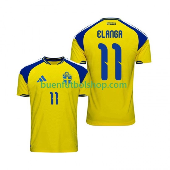 Camiseta de Fútbol Suecia Anthony Elanga 11 2026 Primera Equipación Manga Corta Hombre