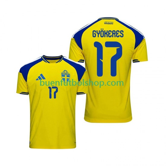 Camiseta de Fútbol Suecia Viktor Gyokeres 17 2026 Primera Equipación Manga Corta Hombre