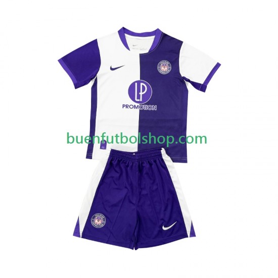 Camiseta de Fútbol Toulouse 2025-2026 Primera Equipación Manga Corta Niño