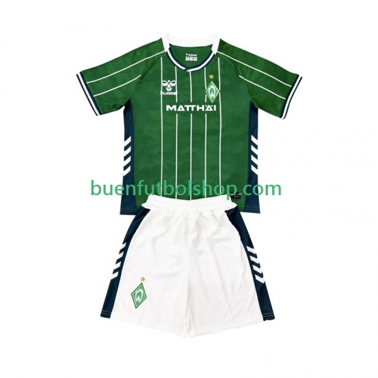 Camiseta de Fútbol Werder Bremen 2025-2026 Primera Equipación Manga Corta Niño