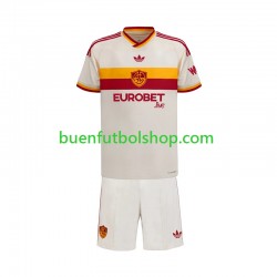 Camiseta de Fútbol AS Roma 2026-2027 Segunda Equipación Manga Corta Niño