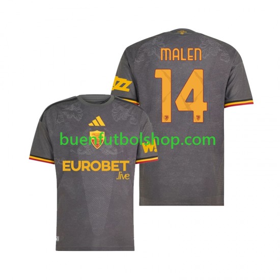 Camiseta de Fútbol AS Roma Donyell Malen 14 2026-2027 Tercera Equipación Manga Corta Hombre