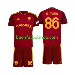 Camiseta de Fútbol AS Roma Rodrigo Mora 86 2026-2027 Primera Equipación Manga Corta Niño