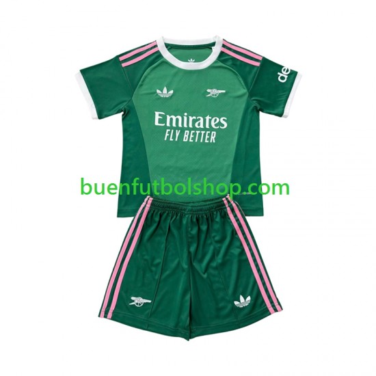 Camiseta de Fútbol Arsenal Portero 2026-2027 Tercera Equipación Manga Corta Niño