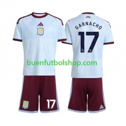 Camiseta de Fútbol Aston Villa Alejandro Garnacho 17 2026-2027 Tercera Equipación Manga Corta Niño