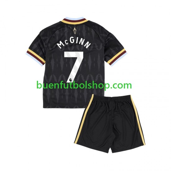 Camiseta de Fútbol Aston Villa John McGinn 7 2026-2027 Segunda Equipación Manga Corta Niño