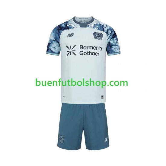 Camiseta de Fútbol Bayer 04 Leverkusen 2026-2027 Segunda Equipación Manga Corta Niño