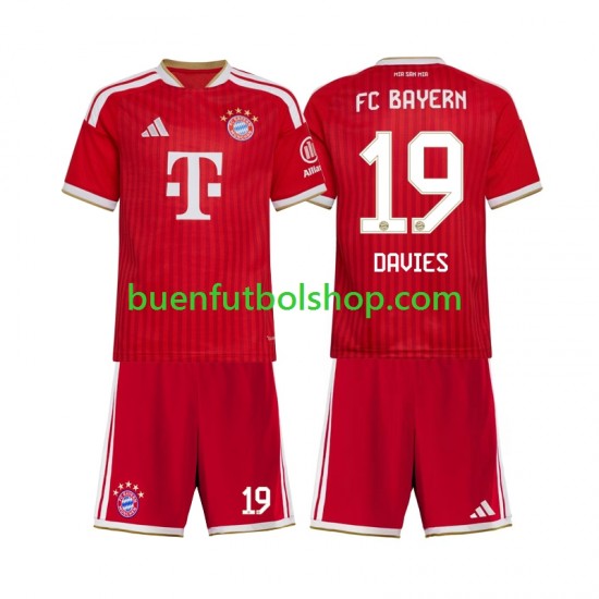 Camiseta de Fútbol Bayern de Múnich Alphonso Davies 19 2026-2027 Primera Equipación Manga Corta Niño