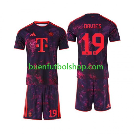 Camiseta de Fútbol Bayern de Múnich Alphonso Davies 19 2026-2027 Tercera Equipación Manga Corta Niño
