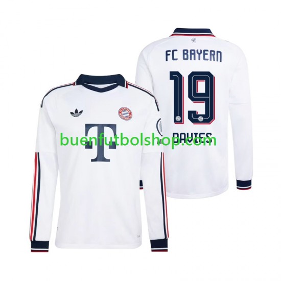 Camiseta de Fútbol Bayern de Múnich Alphonso Davies 19 2026-2027 Segunda Equipación Manga Larga Hombre