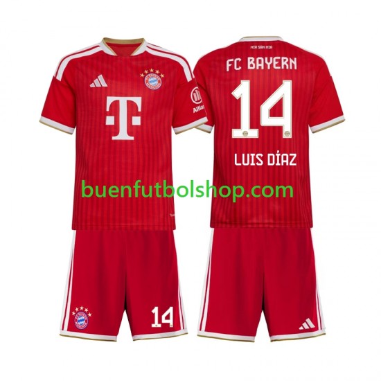 Camiseta de Fútbol Bayern de Múnich Luis Diaz 14 2026-2027 Primera Equipación Manga Corta Niño