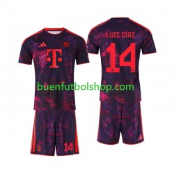 Camiseta de Fútbol Bayern de Múnich Luis Diaz 14 2026-2027 Tercera Equipación Manga Corta Niño