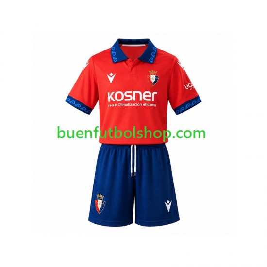 Camiseta de Fútbol CA Osasuna 2026-2027 Primera Equipación Manga Corta Niño