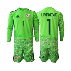 Camiseta de Fútbol Croacia Portero Dominik Livakovic 25 2026-2027 Primera Equipación Manga Larga Niño