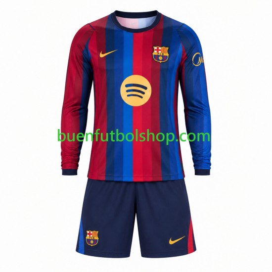 Camiseta de Fútbol FC Barcelona 2026-2027 Primera Equipación Manga Larga Niño