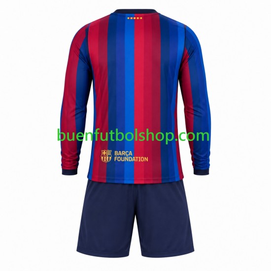 Camiseta de Fútbol FC Barcelona 2026-2027 Primera Equipación Manga Larga Niño