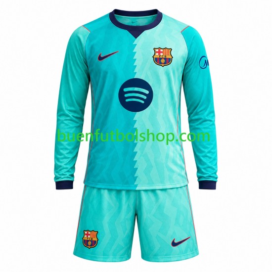 Camiseta de Fútbol FC Barcelona 2026-2027 Tercera Equipación Manga Larga Niño