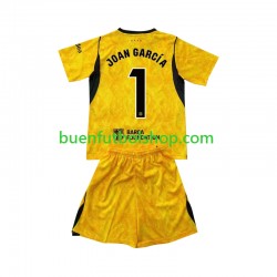 Camiseta de Fútbol FC Barcelona Portero Joan Garcia 1 2026-2027 Cuarta Equipación Manga Corta Niño
