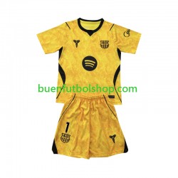 Camiseta de Fútbol FC Barcelona Portero Joan Garcia 1 2026-2027 Cuarta Equipación Manga Corta Niño