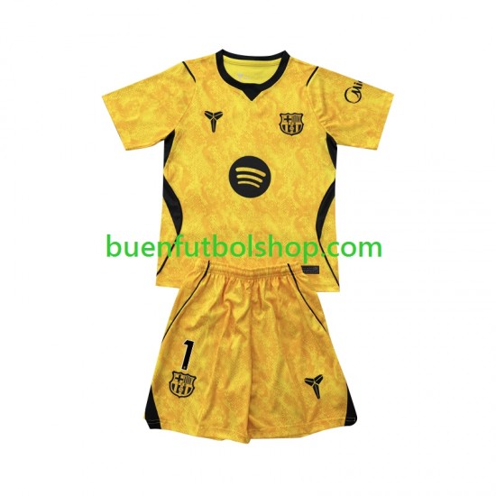 Camiseta de Fútbol FC Barcelona Portero Joan Garcia 1 2026-2027 Cuarta Equipación Manga Corta Niño
