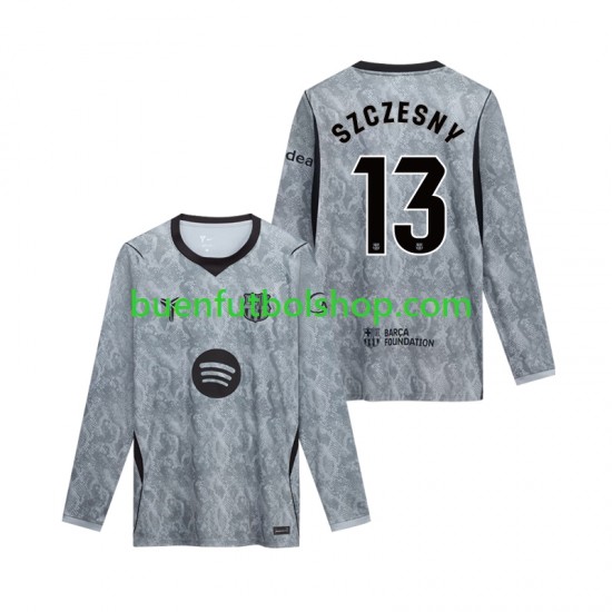 Camiseta de Fútbol FC Barcelona Portero Wojciech Szczesny 13 2026-2027 Segunda Equipación Manga Larga Hombre