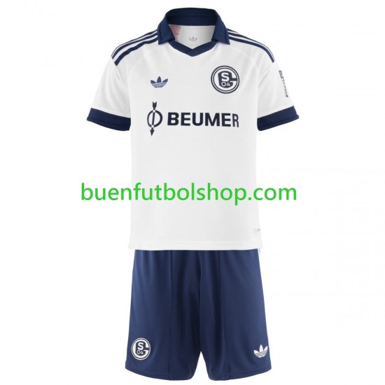 Camiseta de Fútbol Schalke 04 FC 2026-2027 Segunda Equipación Manga Corta Niño