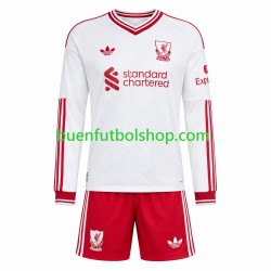 Camiseta de Fútbol Liverpool 2026-2027 Segunda Equipación Manga Larga Niño