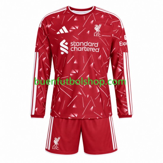 Camiseta de Fútbol Liverpool 2026-2027 Primera Equipación Manga Larga Niño