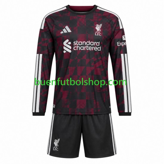 Camiseta de Fútbol Liverpool 2026-2027 Tercera Equipación Manga Larga Niño