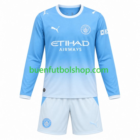 Camiseta de Fútbol Manchester City 2026-2027 Primera Equipación Manga Larga Niño Camiseta de Fútbol Manchester City 2026-2027 Primera Equipación Manga Larga Niño