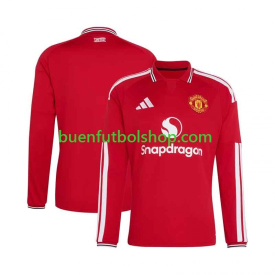 Camiseta de Fútbol Manchester United 2026-2027 Primera Equipación Manga Larga Hombre