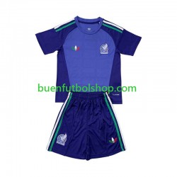 Camiseta de Fútbol México Portero 2026 Segunda Equipación Manga Corta Niño