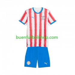 Camiseta de Fútbol Paraguay 2026 Primera Equipación Manga Corta Niño