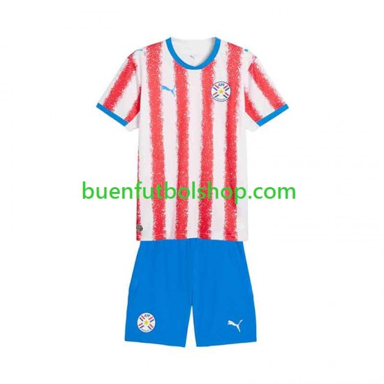 Camiseta de Fútbol Paraguay 2026 Primera Equipación Manga Corta Niño