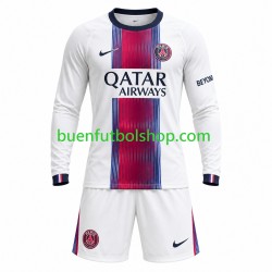 Camiseta de Fútbol Paris Saint-Germain 2026-2027 Segunda Equipación Manga Larga Niño